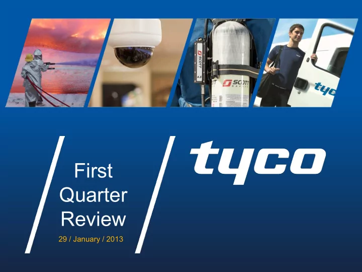 first quarter review
