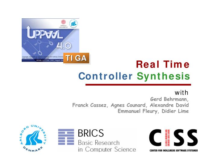 real tim e controller synthesis