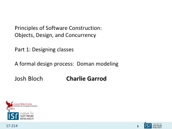 Josh Bloch  Charlie Garrod 17-214  1  Administrivia  Homework 3 due Sunday at 11:59 p.m.