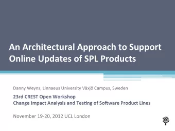 An  Architectural  Approach  to  Support   Online  Updates  of  SPL