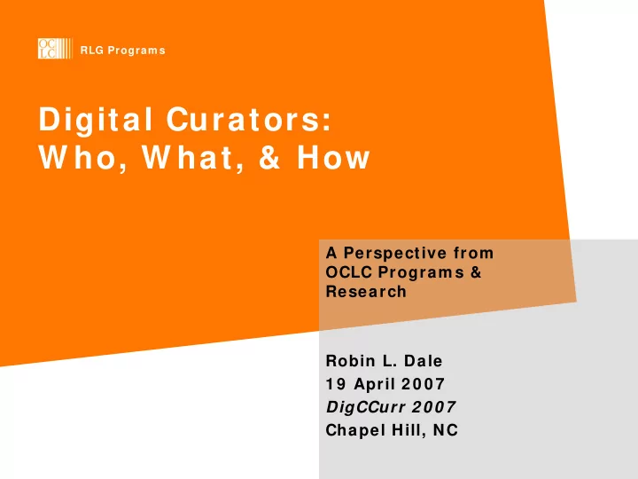 digital curators w ho w hat how