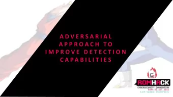 A D V E R S A R I A L  A P P R O A C H  T O  I M P R O V E  D E T E C T I O N  C A P A B I L I T I