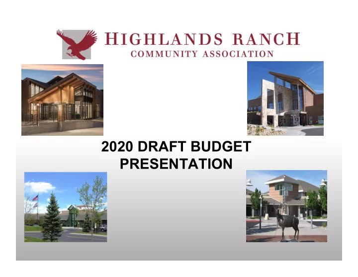 2020 draft budget presentation 2019 accomplishments