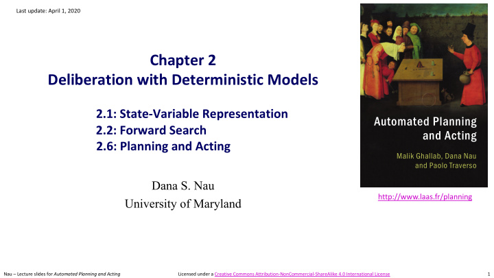 chapter 2 deliberation with deterministic models
