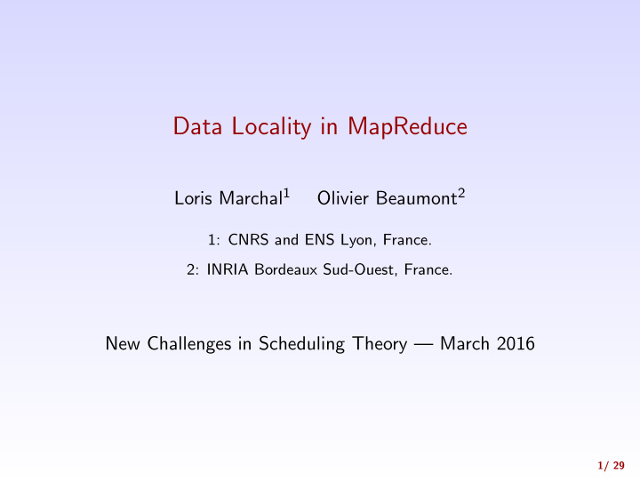 data locality in mapreduce