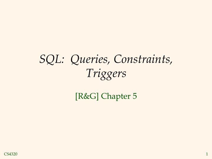 sql queries constraints triggers