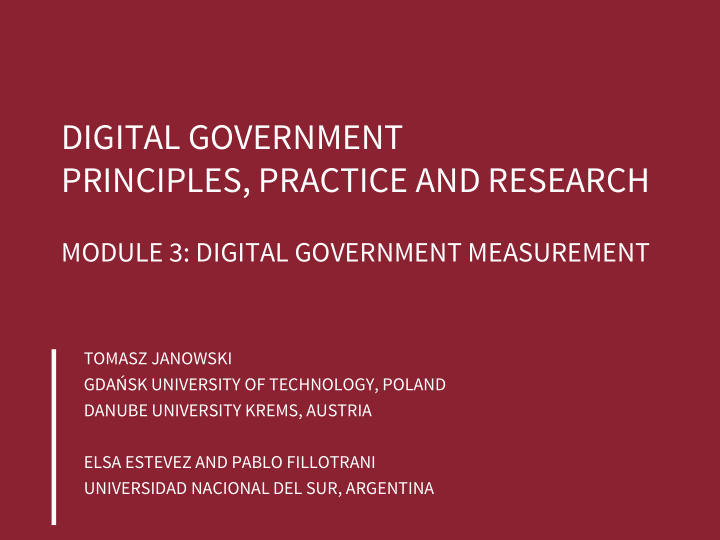 digital government principles practice and research