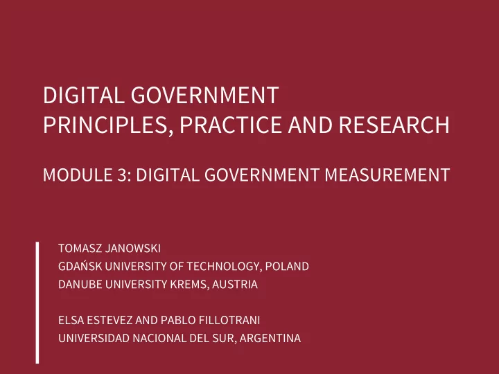 digital government principles practice and research