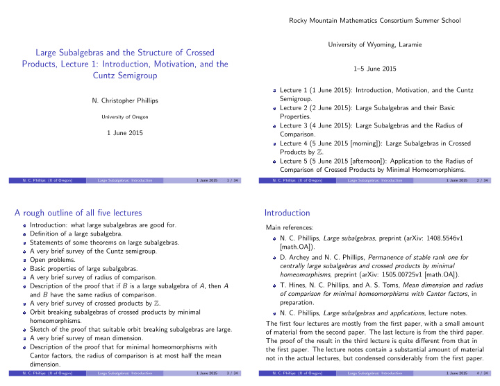 large subalgebras and the structure of crossed products