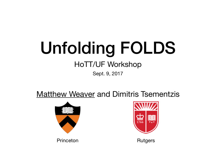 unfolding folds