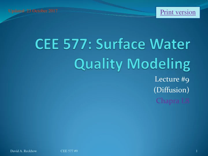 lecture 9 diffusion chapra l8