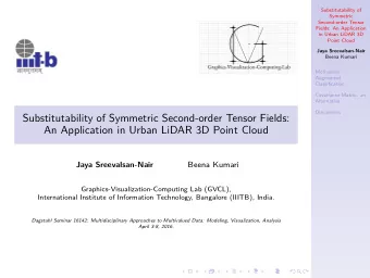 Substitutability of Symmetric Second-order Tensor Fields:  An Application in Urban LiDAR 3D Point