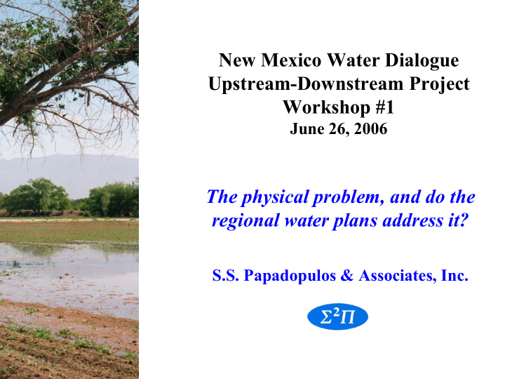 new mexico water dialogue upstream downstream project
