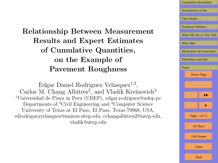 relationship between measurement