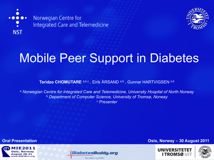 mobile peer support in diabetes