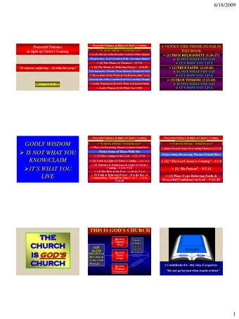 IS GODS  IS His God-  Rules/Directs  Gods Gifted People  Gods  Word  Gifted  His Church