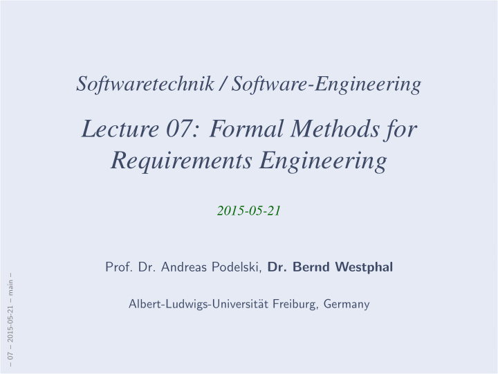 lecture 07 formal methods for requirements engineering