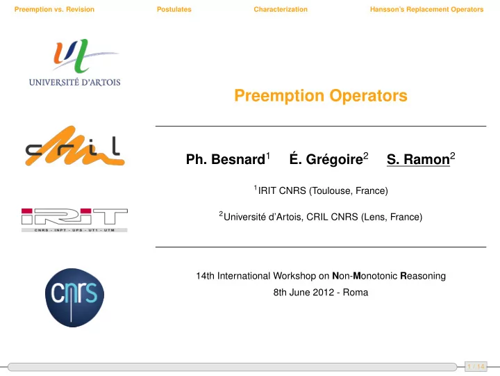 preemption operators