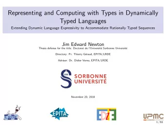 i  1 / 61  Introduction and Context  2 / 61  3 / 61  3 / 61  3 / 61  3 / 61  Exotic design rules,