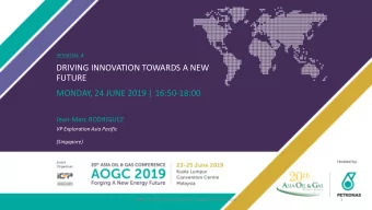 DRIVING INNOVATION TOWARDS A NEW  FUTURE  MONDAY, 24 JUNE 2019 | 16:50-18:00  Jean-Marc RODRIGUEZ