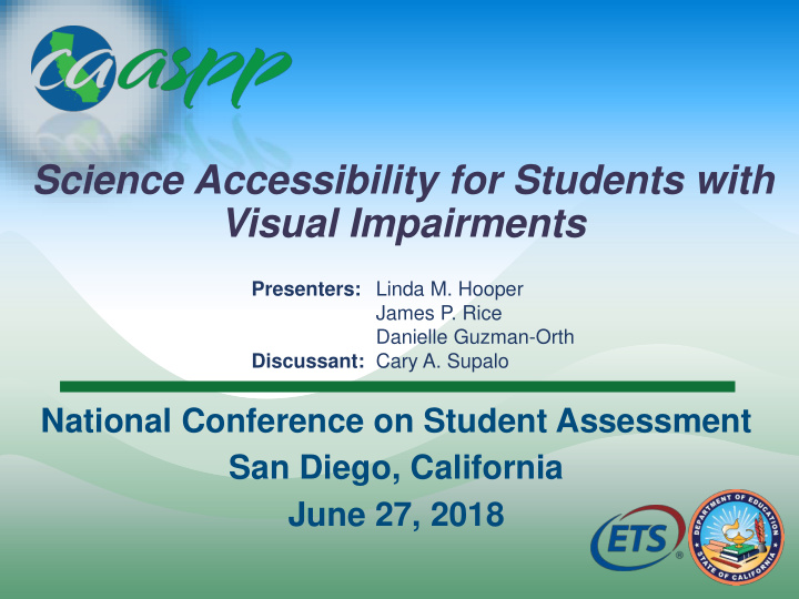 science accessibility for students with visual impairments
