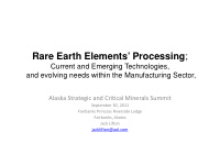 rare earth elements processing