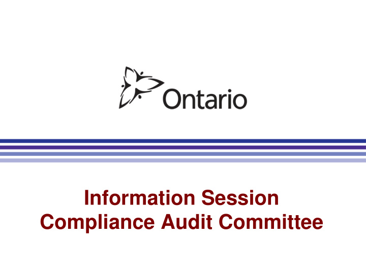 information session compliance audit committee disclaimer