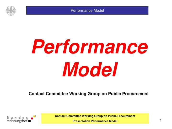 performance model