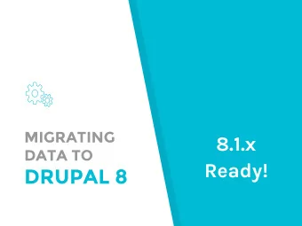 8.1.x  DATA TO  Ready!  DRUPAL 8  about.me  Nacho Snchez  CTO@  @isholgueras