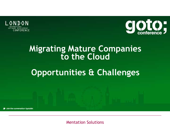 migrating mature companies to the cloud opportunities