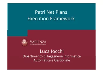 Petri Net Plans  Execution Framework  Luca Iocchi  Luca Iocchi  Dipartimento di Ingegneria