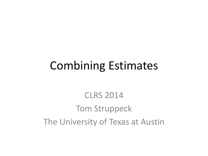 combining estimates