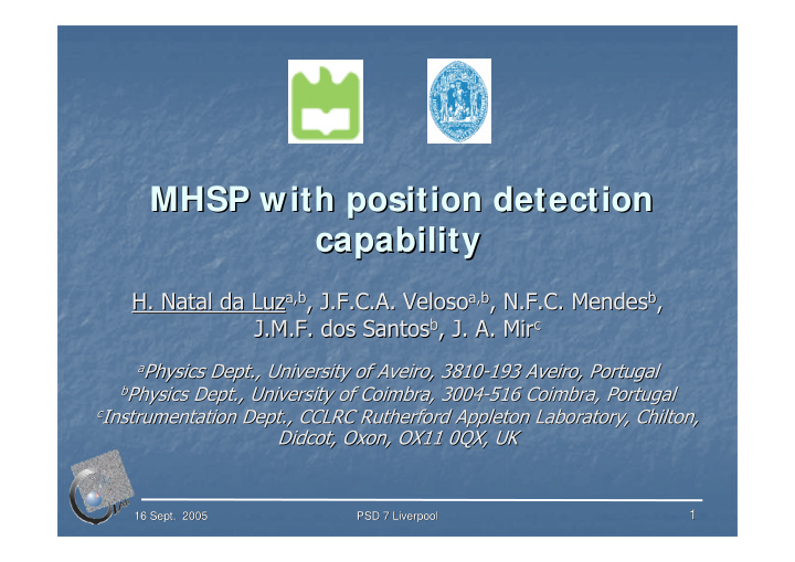 mhsp with position detection mhsp with position detection