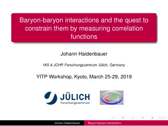 Baryon-baryon interactions and the quest to  constrain them by measuring correlation  functions