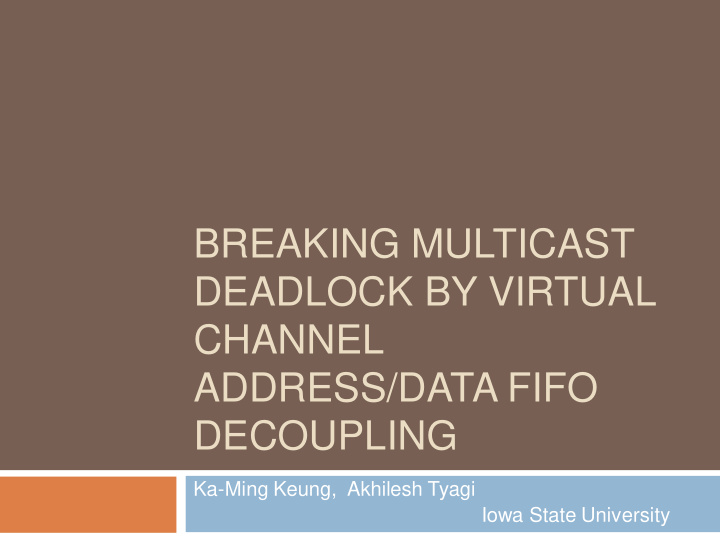deadlock by virtual