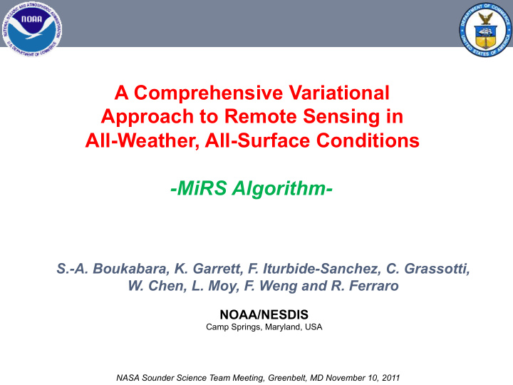 a comprehensive variational approach to remote sensing in