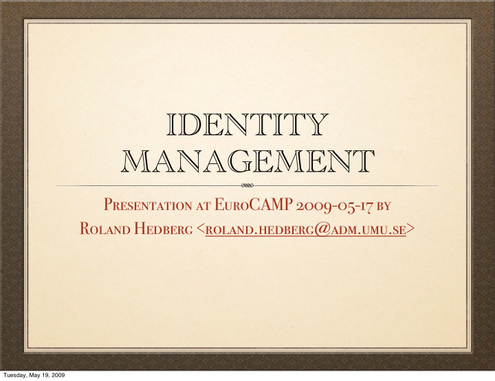 identity management