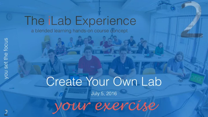 your exercise order of presentations