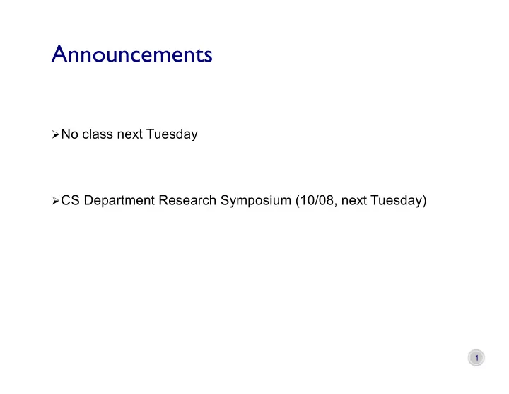 announcements