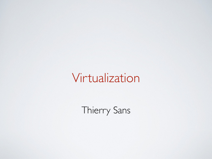 virtualization