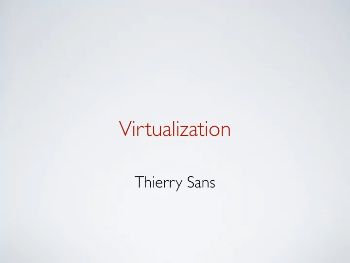 virtualization