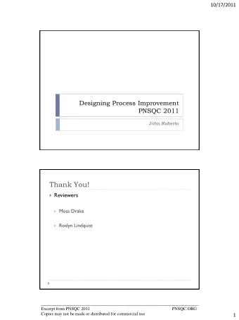 Thank You!  Reviewers  Moss Drake  Roslyn Lindquist