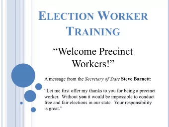 P OLL H OURS contd  Notwithstanding SDCL 12-2-3, the county auditor, city  finance officer or