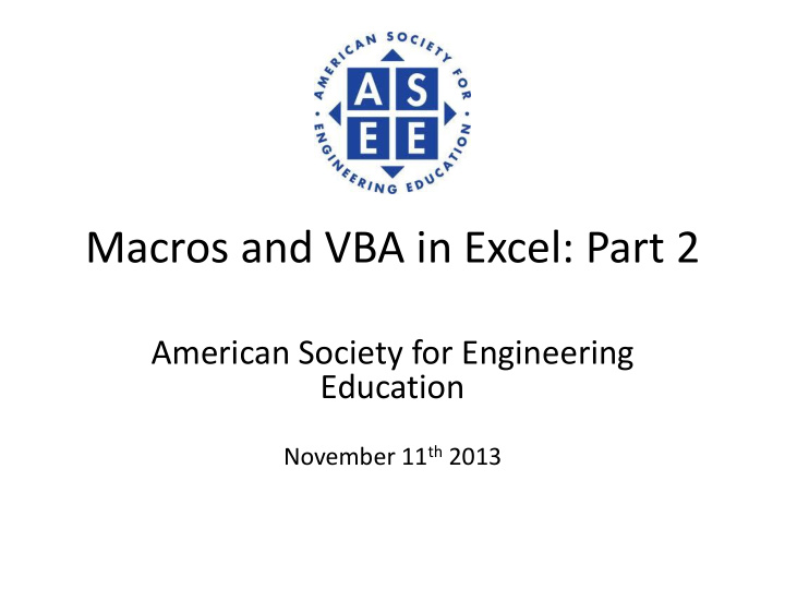 macros and vba in excel part 2