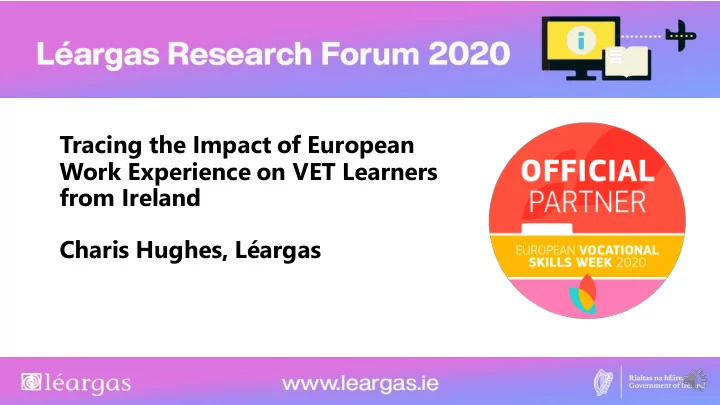 from ireland charis hughes l argas tracing vet graduates