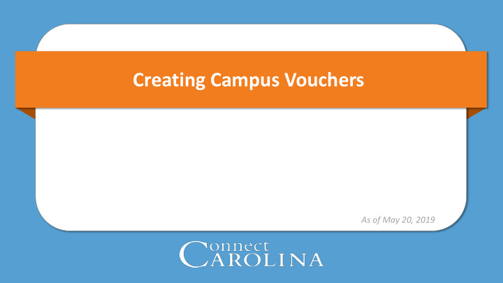 creating campus vouchers
