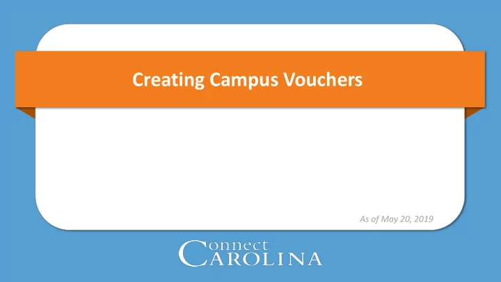 creating campus vouchers