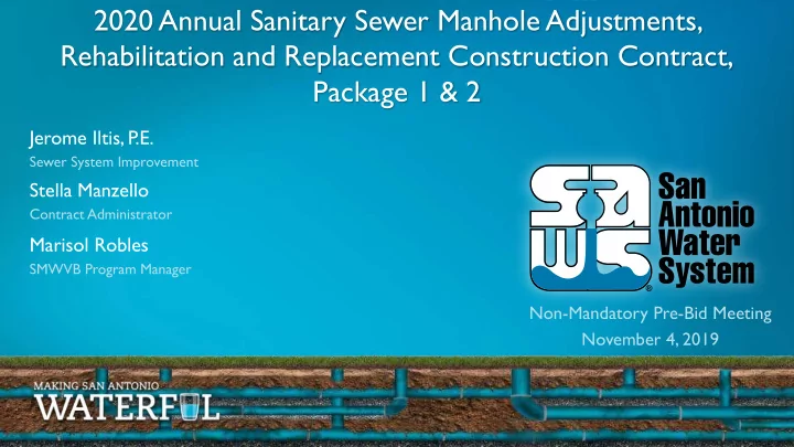 2020 annual sanitary sewer manhole adjustments