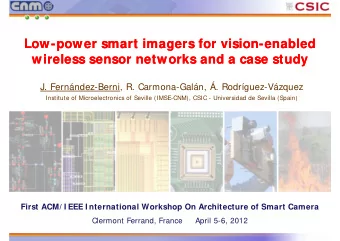 Low-power smart imagers for vision-enabled  Low-power smart imagers for vision-enabled  wireless