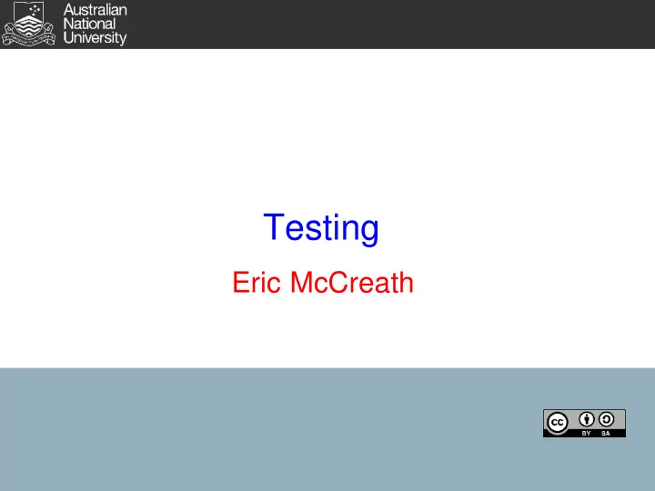 testing